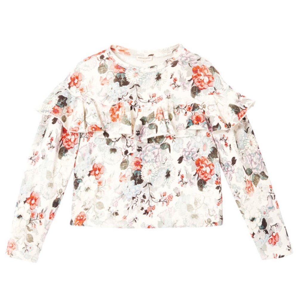 SALE Rebecca Taylor Lua Floral Fleece Sweatshirt